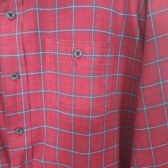 Wrangler  Flex For Comfort Men's Red Plaid Long Sleeve Button Down Shirt  2XL - Picture 5 of 12